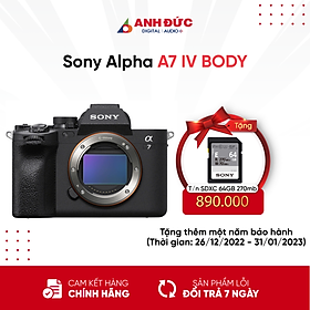 Mua (Tặng Thẻ Nhớ 64GB) Máy ảnh Sony Alpha A7 IV - Hàng Chính Hãng