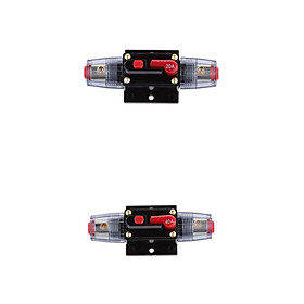 2xIn-Line Circuit Breaker Stereo Audio Car Fuse Holder DC12-24V(40Amp+20Amp)