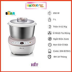 Máy Trộn Bột Ủ Bột Lên Men Tự Động BEAR HMJ-A70C1 Chống Dính Dung Tích 7 Lít Công Suất 250 W - Hàng Chính Hãng