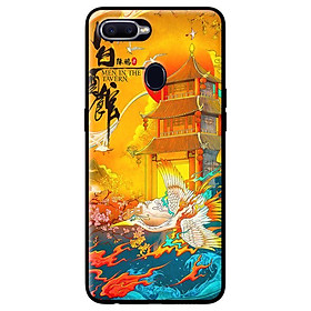 Ốp in cho Oppo F9 Hạc Nền Vàng - Hàng chính hãng