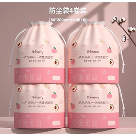 Mua Khăn mặt khô dùng 1 lần  tẩy trang lau khô lau ướt  khăn lau mặt trái đào siêu mềm  dai  mịn rửa mặt vệ sinh túi kute
