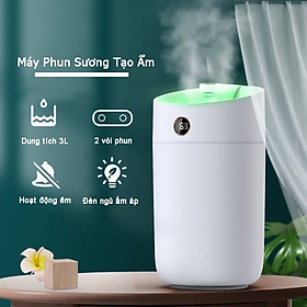 Mua (Tặng kèm củ sạc) Máy Phun Sương Humidifer X12 Chế Độ Phun 2 Đầu Tăng Khả Năng Khuếch Tán - Cảm Biến Thông Minh