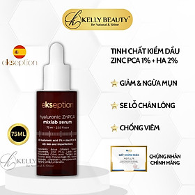 Hình ảnh ekseption Hyaluronic ZnPCA mixlab serum - Tinh Chất Kiềm Dầu, Chống Viêm; Giảm Mụn Trứng Cá - Kelly Beauty