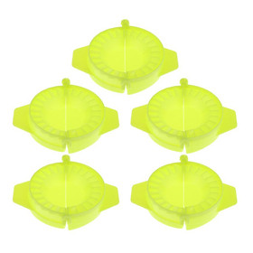5 Pieces Dumpling Mold Ravioli Press Turnover Empanada Pierogi Maker - Green