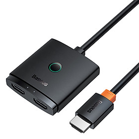 Thiết Bị Chia Cổng HDMI Baseus AirJoy Series 2-in-1 Bidirectional HDMI Switch Cluster Black (Hàng chính hãng)