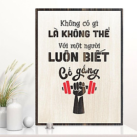 Mua Tranh tạo động lực TBIG023 - không có gì là không thể với một người luôn biết cố gắng