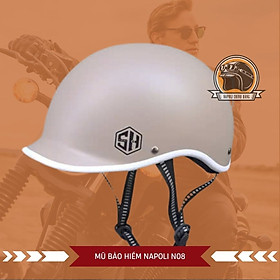 [FREESHIP] - Nón Bảo Hiểm Napoli 1/2 N08 - Đủ Màu - Freesize