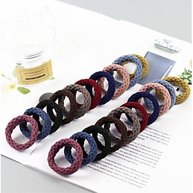 Sét dây buộc tóc bản to Hộp giấy đen sang trọng