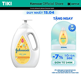 Ảnh bìa Sữa tắm Johnson's Baby chứa sữa và yến mạch (1000ml)