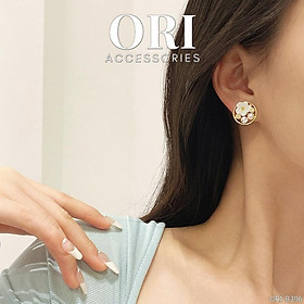 Khuyên tai nữ bông hoa đính đá Daisy xinh xắn thời trang ORI B396