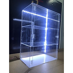 Mua Tủ mica trưng bày mỹ phẩm- Tủ mica có gắn led