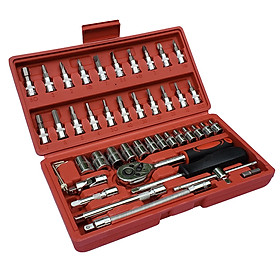 Bộ Dụng Cụ Sửa Chữa Đa Năng KIOTOOL 46 chi tiết - Bộ dụng cụ vặn bu long ốc vít sửa chữa xe máy