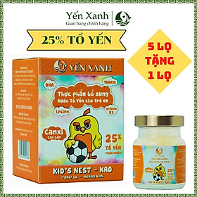 25% tổ yến - Thực phẩm bổ sung: Nước tổ yến chưng dành cho trẻ em Kid's nest - kao hương vani - YẾN XANH - Hộp 1 lọ x 70ml