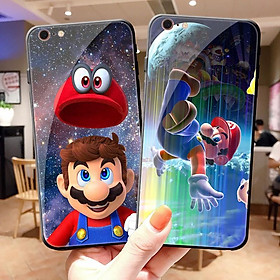 Ốp iPhone mặt kính in hình mario cho IPhone 5/5s/6/6plus/6s/6splus/7/7plus/8/8plus/x/xr/xs/11/12/pro/max/plus/promax