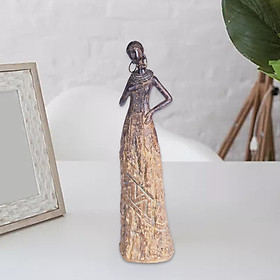 African Women Figurine Statue Collections Ornament for Tabletop Bedroom