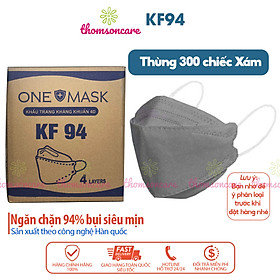 KF94-Thùng nguyên 300c Khẩu trang y tế 4D cao cấp - Kháng khuẩn, chống bụi siêu mịn - Tiêu chuẩn Hàn Quốc