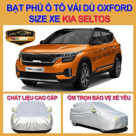 Bạt trùm xe ô tô KIA SELTOS vải dù oxford cao cấp , áo bạt phủ trùm che kín che nắng, che mưa