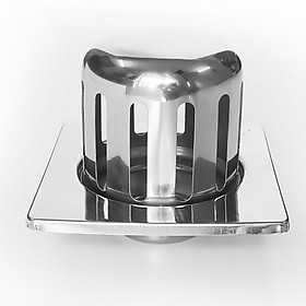 Mua Cầu thoát sàn chặn rác ban công sân vườn Inox 304 KT 12 x 12cm phi 60/90
