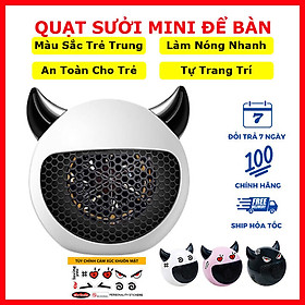 Hình ảnh Quạt sưởi ấm mùa đông mini để bàn 400W, máy sưởi ấm đa năng cho bé và gia đình nóng nhanh, nhiệt tỏa đều, an toàn cho trẻ em