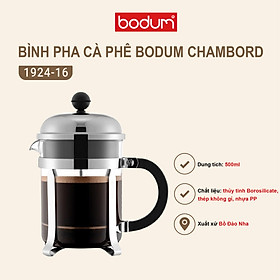 Mua Bình pha trà  cà phê kiểu Pháp Bodum Chambord 500ml màu inox 1924-16  xuất xứ Bồ Đào Nha