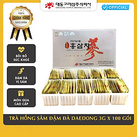 Chiết xuất trà hồng sâm Hàn Quốc Daedong Korea Ginseng 100 gói - Giúp tỉnh táo tinh thần, giảm mệt mỏi và giải nhiệt ngày nắng nóng