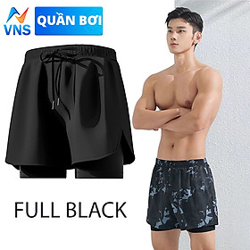 Quần bơi nam 2 lớp cao cấp, quần thể thao nam YUKE-YK12 (Hàng Chính Hãng)