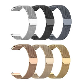 Milanese Stainless Watch Band Metal Magnetic Wrist Strap Watchband Replacement for Huami GTR 42MM/Garmin Vivoactive 3/Forerunner245/Ticwatch C2/Samsung Gear Sport R600 Bracelet LIV