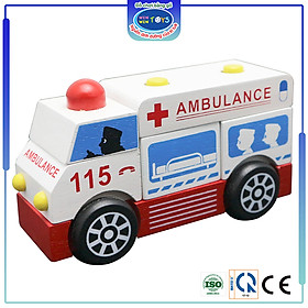 Đồ Chơi Gỗ Winwintoys - Lắp Ráp Mô Hình Xe Cứu Thương 69302