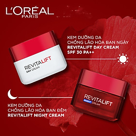 Bộ Kem Dưỡng Chống Lão Hoá Giảm Nếp Nhăn Ngày Và Đêm L'Oreal Paris Revitalift 50ml