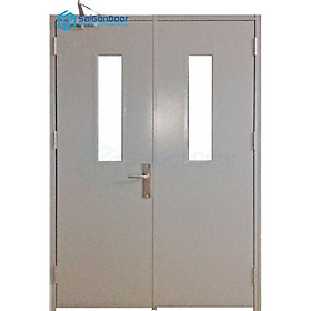 Mua 1M Cửa Thép Chống Cháy TCC - Cửa Thép Chống Cháy 2P1G2 Xám
