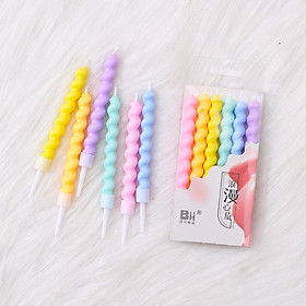Mua Nến Cắm Trang Trí Bánh Sinh Nhật Happy Birthday Set 6 Nến Xoắn - NEN08