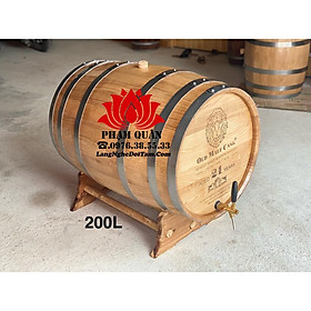 Mua thùng đựng rượu gỗ Sồi đỏ 200 lít kèm vòi mạ crom