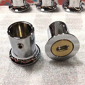 Chén tường giữ đầu ống inox phi 19 VVP Trắng bóng - Định vị phi 19, co sống phi 19