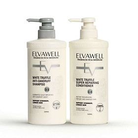 Dầu gội xả giảm gàu siêu suôn mượt Elvawell - 1000ml (Màu trắng)