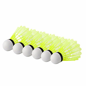 6 Pcs Shuttlecocks Train Yellow Nylon Shuttlecocks Birdies Badminton Ball Outdoor