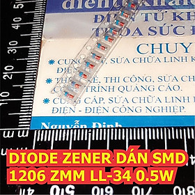 DIODE ZENER DÁN SMD ZMM LL-34 0.5W  kde1633