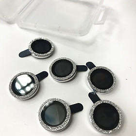 Mua Bộ miếng dán kính cường lực Camera Diamond đính đá cho iPhone 13/13 mini hiệu Kuzoom Lens Ring bảo vệ camera - hàng nhập khẩu