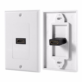 2 Pack HDMI 2.0 Wall Face Plate Panel Cover Coupler Outlet Extender, White