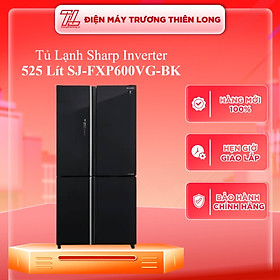 Tủ lạnh Sharp Inverter 525 lít SJ-FXP600VG-BK Model 2021 - Hàng chính hãng (chỉ giao HCM)