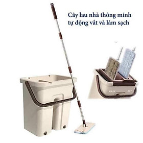Mua BỘ CHỔI LAU NHÀ THÔNG MINH - chổi Lau nhà tự vắt kèm thùng nhé khách