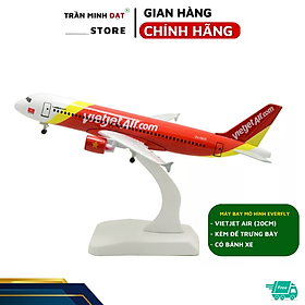 Mô Hình Máy Bay Trưng Bày VietJet Air Đỏ 20cm - Trần Minh Đạt Store