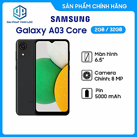 Mua Điện thoại Samsung Galaxy A03 Core (2GB/32GB) - Hàng Chính Hãng  Mới 100%  Nguyên Seal | Bảo hành 12 tháng - Camera chính 8MP Full HD - Pin Khủng 5000 mAh - Điện Thoại Giá Rẻ
