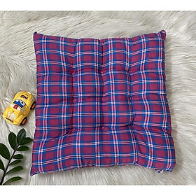 ĐỆM NGỒI BỆT TRÒN VẢI COTTON CARO SẮC MÀU MỚI SBK111