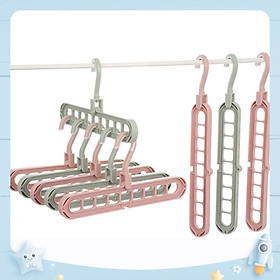 Mua Móc phơi đồ treo quần áo 9 lỗ thông minh đa chức năng gấp gọn