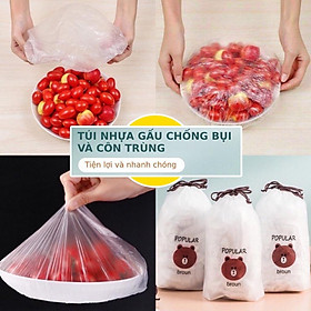 Màng bọc thực phẩm đa năng có chun co giãn thông minh ( Set 100 cái tặng kèm túi gấu dễ thương)