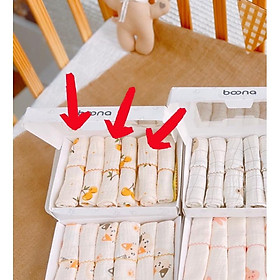 Khăn sữa Boona vải xô muslin 2 lớp cao cấp mềm mịn cho bé KT 30*30cm - Chery