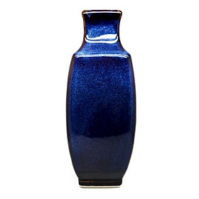 Bình hoa 4 cạnh đại  Đông Gia-màu men hỏa biến  tự nhiên Xanh sóng biển 8094 Rafferty Vase