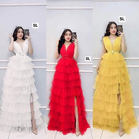 Đầm maxi dự tiệc kèm nịt eo sang trọng TRIPBLE T DRESS -size M/L(kèm ảnh/video thật)MS243V