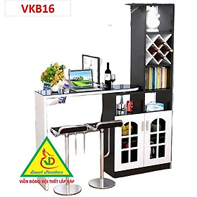 Quầy bar mini kết hợp tủ rượu VKB16 ( không kèm ghế) - Nội thất lắp ráp Viendong Adv Chọn gian hàng