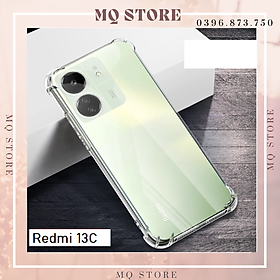 Ốp lưng cho Xiaomi Redmi 13C dẻo trong TPU chống sốc 4 góc cạnh, bảo vệ camera Kai Nguyễn( Hàng chính hãng)